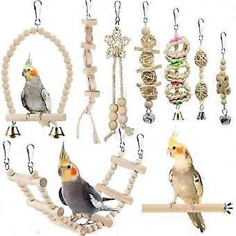 Bird Toys - Bird Cage Accessories - Chew Swing - Hanging Hammock - Climbing Hammock for Parakeet, Conure, Cockatiel, Myna, Lovebird, Finches, Parrot