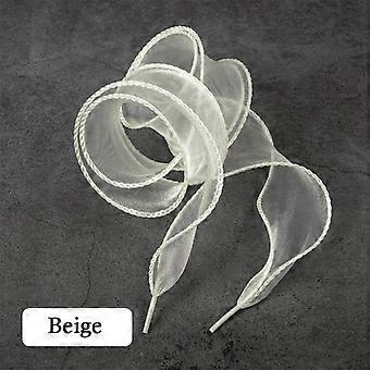1Pair New Fashion Snow Yarn Shoelaces 4cm Wide Quality Shoelace Women's Shoes Wavy Shoelace 100/120/140cm