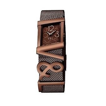 V & L Idol Watch for Women Analog Quartz with Stainless Steel Bracelet VL053202