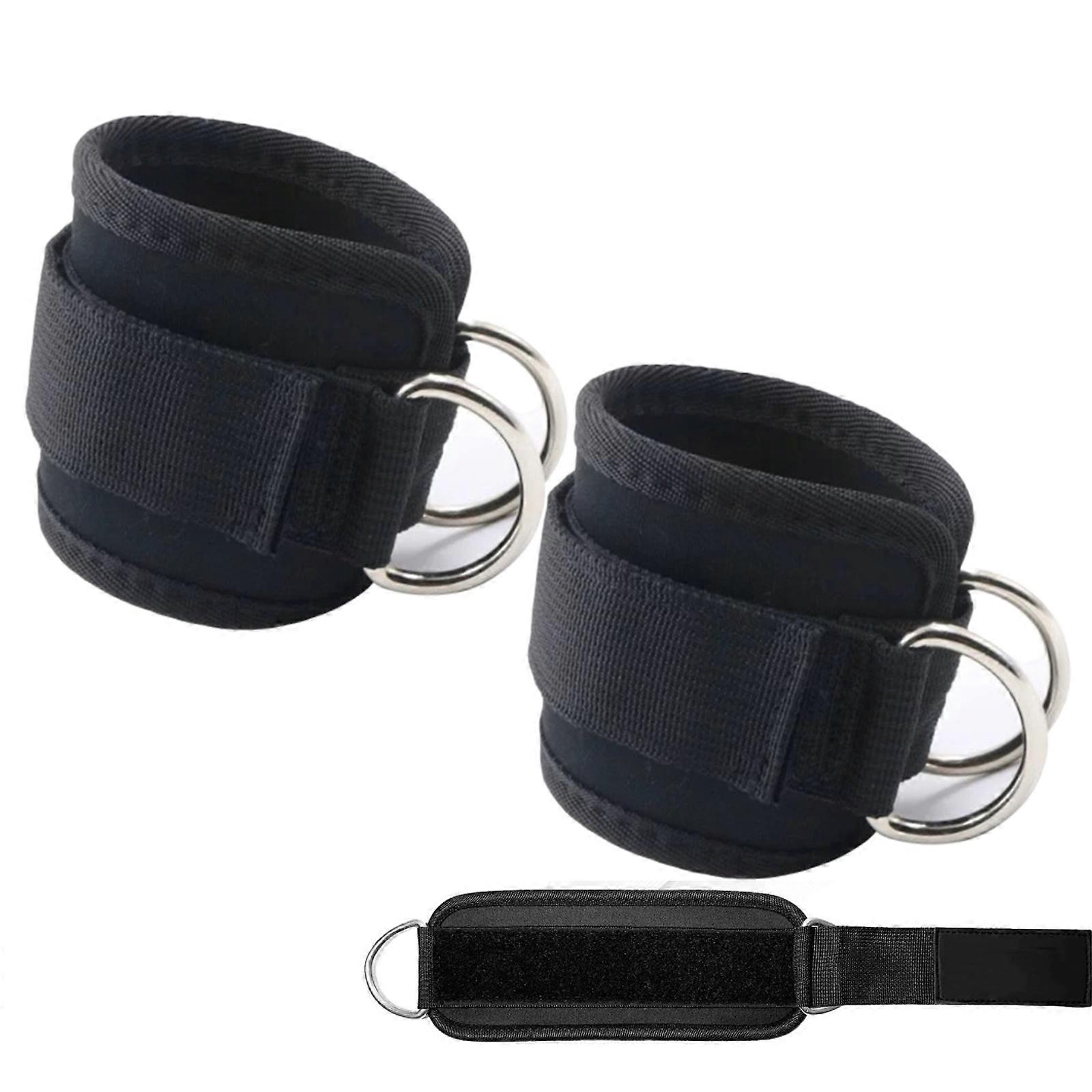 Adjustable Padded Ankle Cuffs for Glute Kickbacks and Cable Machine Work