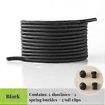 1Piar Elastic Shoelaces Sneakers Quality Lock Shoe laces Round Tennis Laces Without ties Adult Kids Rubber Bands for Shoes