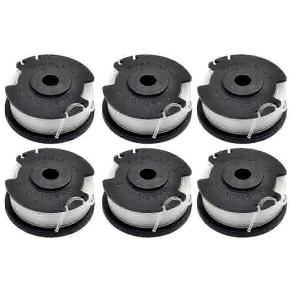 6Pcs Spools for Hyper Tough 20V Max String Trimmer Replacement Wire Reels DCQW