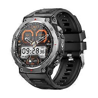KT85 Outdoor Smart Watch with 1.43in AMOLED Display, Bluetooth Calling and Activity Tracking, Black, Silicone Band
