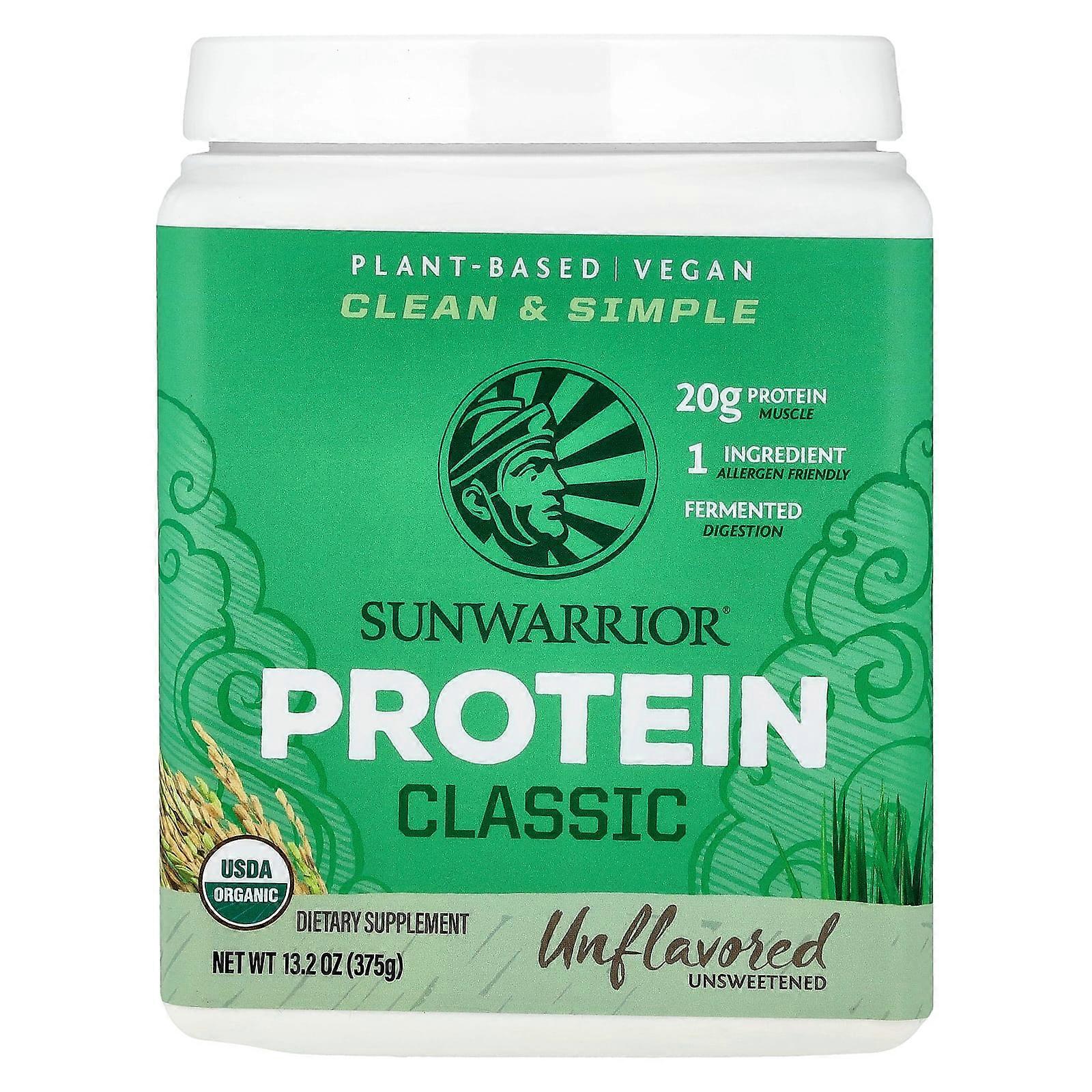 Sunwarrior, Classic Protein, Unflavored, 13.2 oz (375 g)