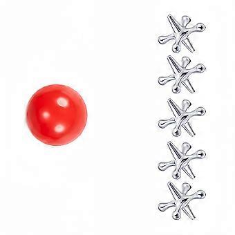 Entspannungskugel-Set, Tischspiel mit Metallkugeln und weichen Hüpfbällen zur Stressbewältigung, Entspannungsspielzeug für Schüler, mehrfarbig