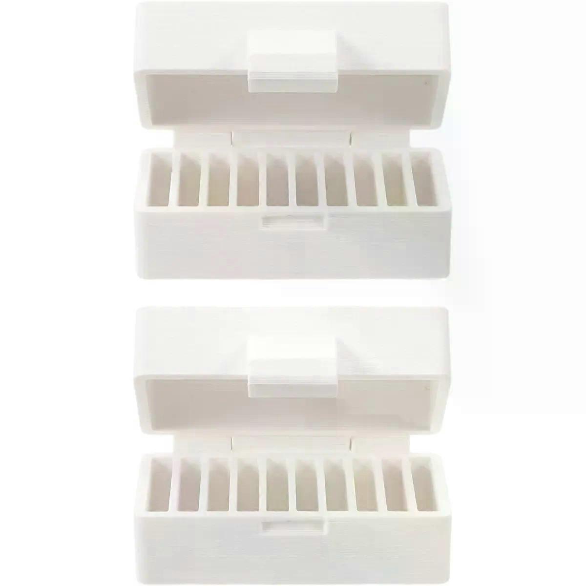 2pcs Button Cell Battery Storage Case Organizer