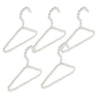 Pearl Hangers Dog Clothes Holder for Home Use 5Pcs Beige Color