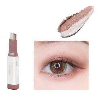 Dual Color Gradient Eyeshadow Stick 2.2g, Shimmer Smudge Proof Cream to Powder, Portable Travel Makeup for All Skin Tones