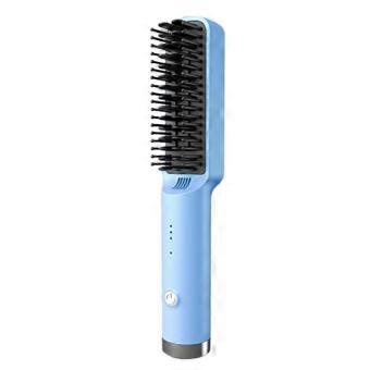 Mini Cordless Ionic Straightener Brush, Rapid Heat Anti-Scald Electric Comb for Fine Hair and Travel.C2