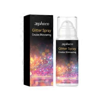 60ml/box Zephoco Party Glitter Spray for Events, Parties, Gatherings, Skin, Collarbone, Starry Night Highlighter, Date Glitter