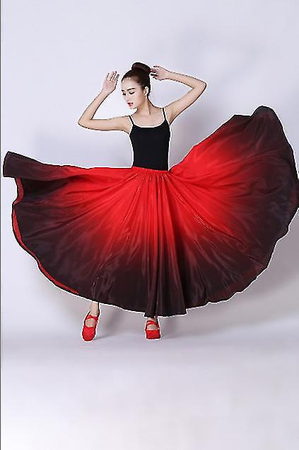Flamenco Dance Practice Long Big Swing Skirt