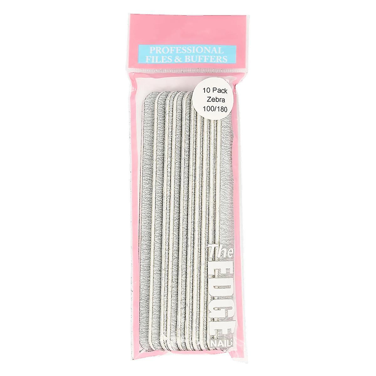 The Edge Nails Zebra Files 100/180 (10 Pack)