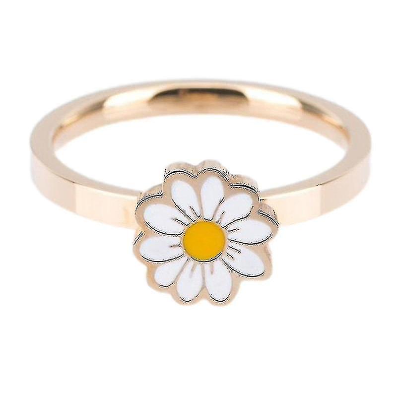 Daisy Flower Ring Relief Anxiety Stress Revolvable Ring