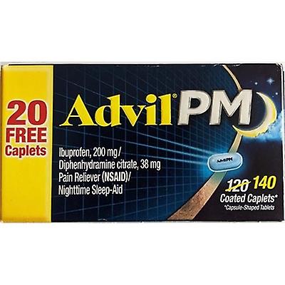 Advil PM Pain Reliever Nighttime Sleep Aid 140 Coated Caplets