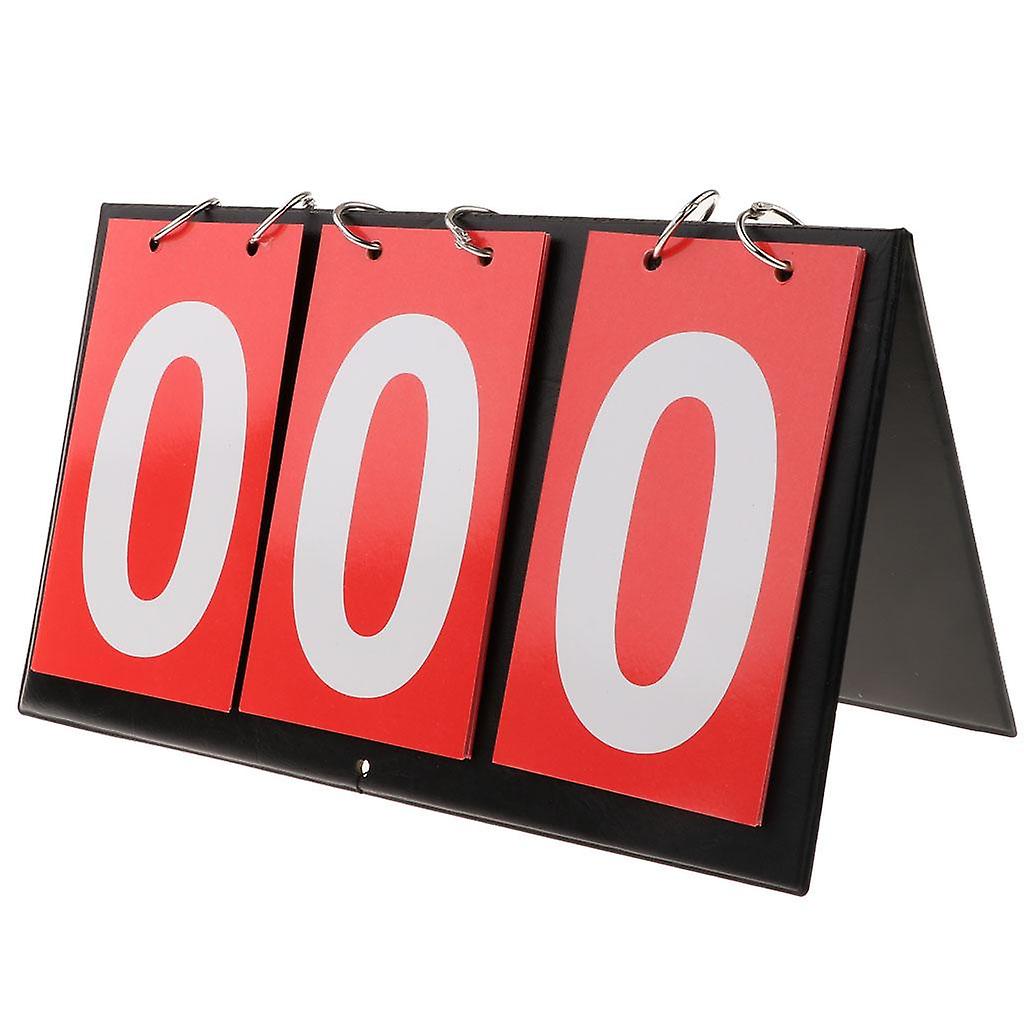 3-Digital Portable Table Top Scoreboard Flipper for Basketball Football Red
