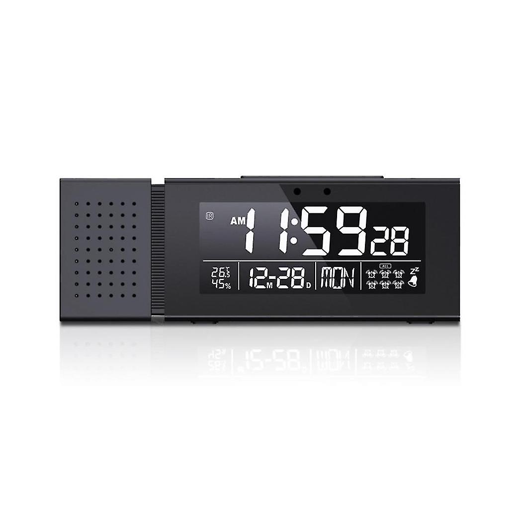 Night Light Digital Alarm Clock Color Led Changing Fm Radio Temperature Humidity Display Clocks Bla