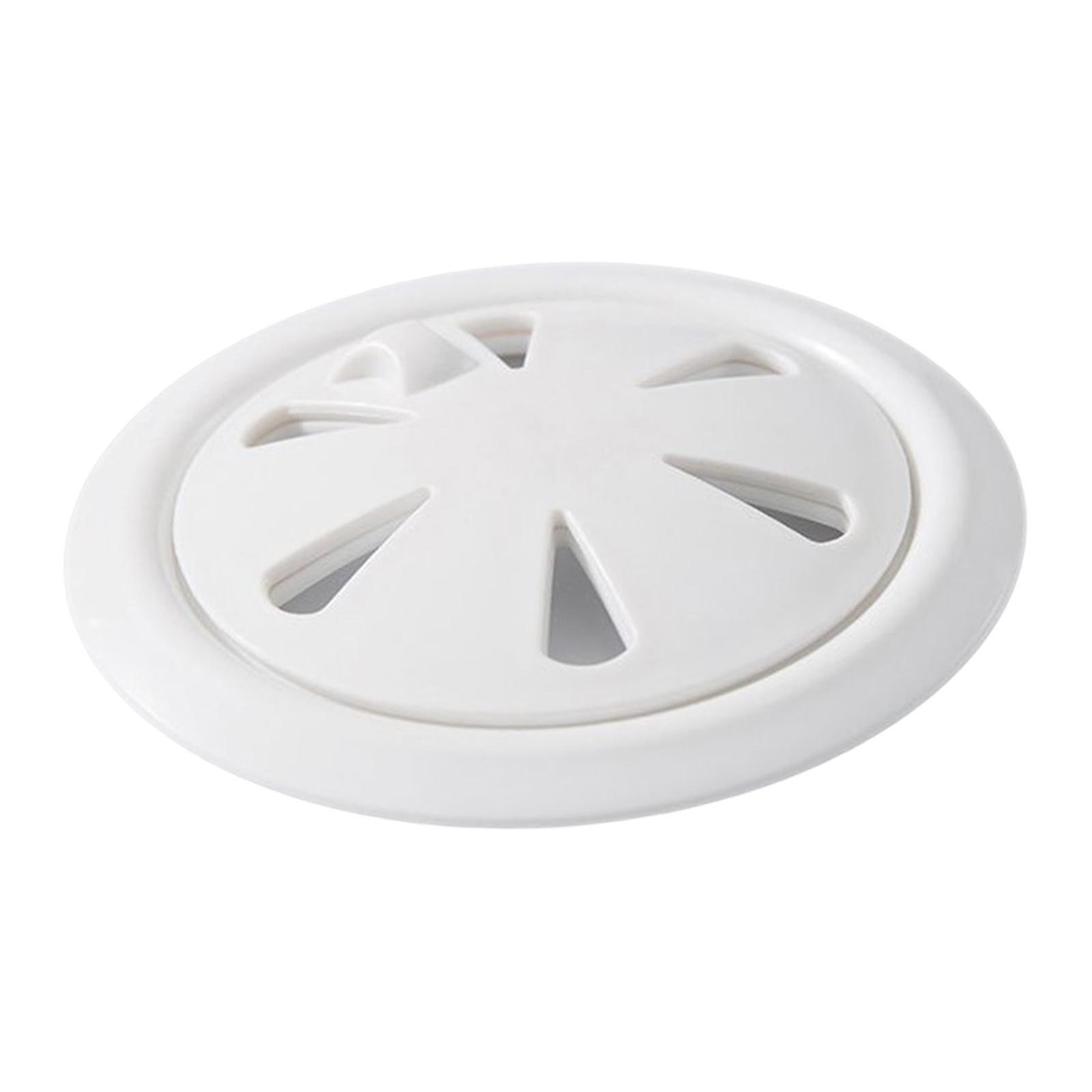 Shower Drain Catcher Round PP with Suction Cup for Sink Bathroom Kitchen
