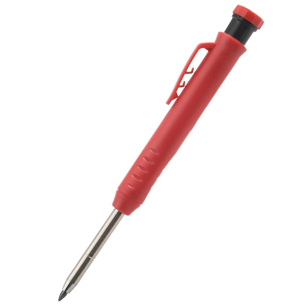 2 Pieces Solid Carpenter Pencil With 14 Refill Red Yellow Black, Marking Tool With Built-in Sharpen