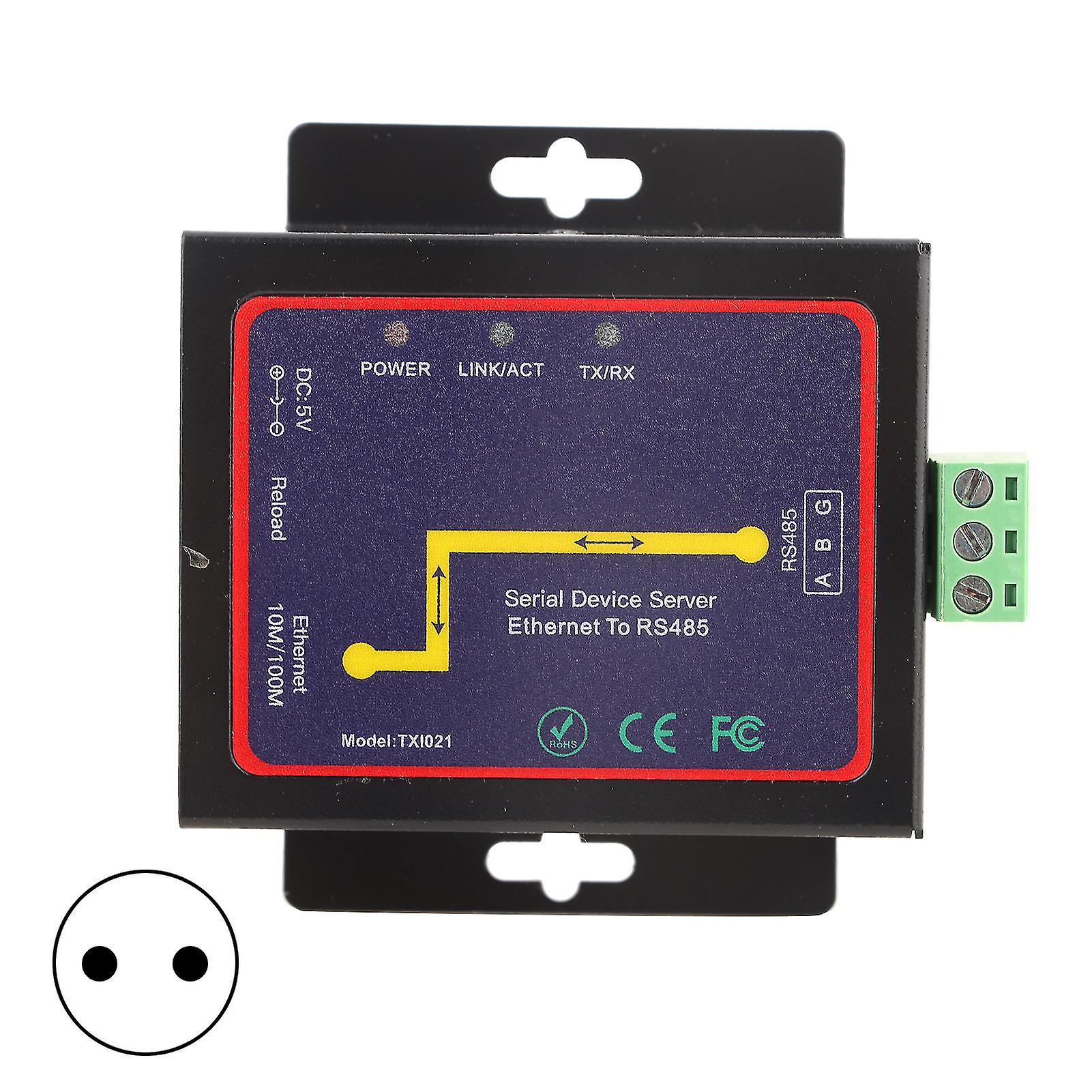 Rj45 To Rs485 Single Serial Server With Powerful Chips Smart Loop Monitoring 100-240v (eu Plug)