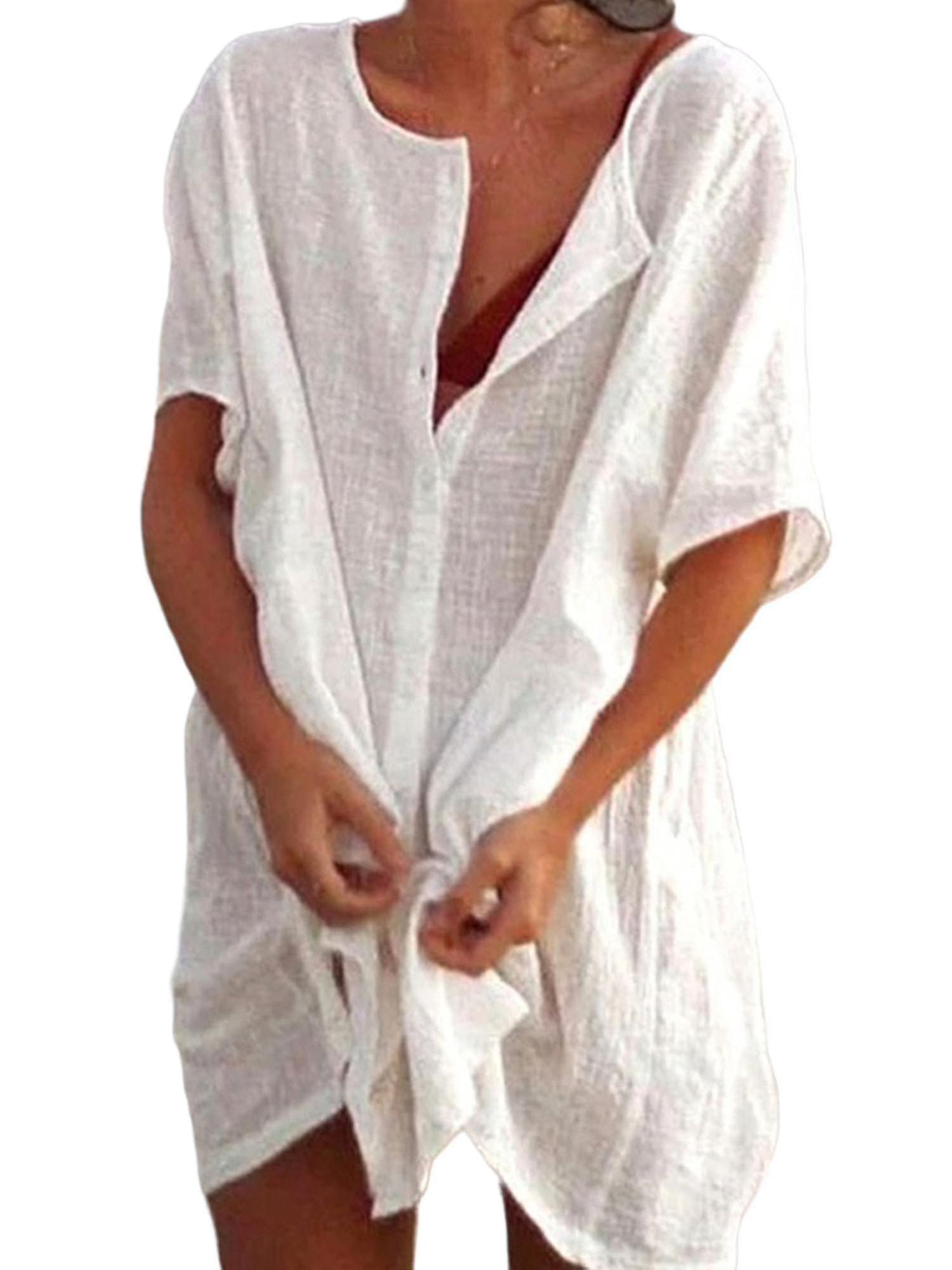 Abito da donna in cotone e linoAbito da donna in cotone e lino