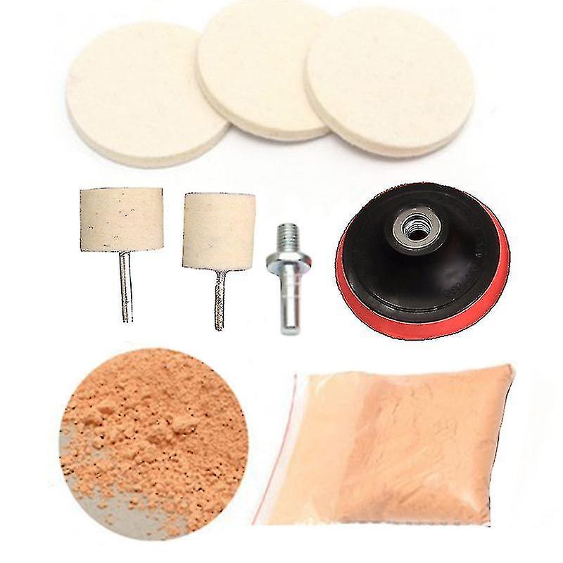 8pcs Cerium Oxide Glass Polishing Kit