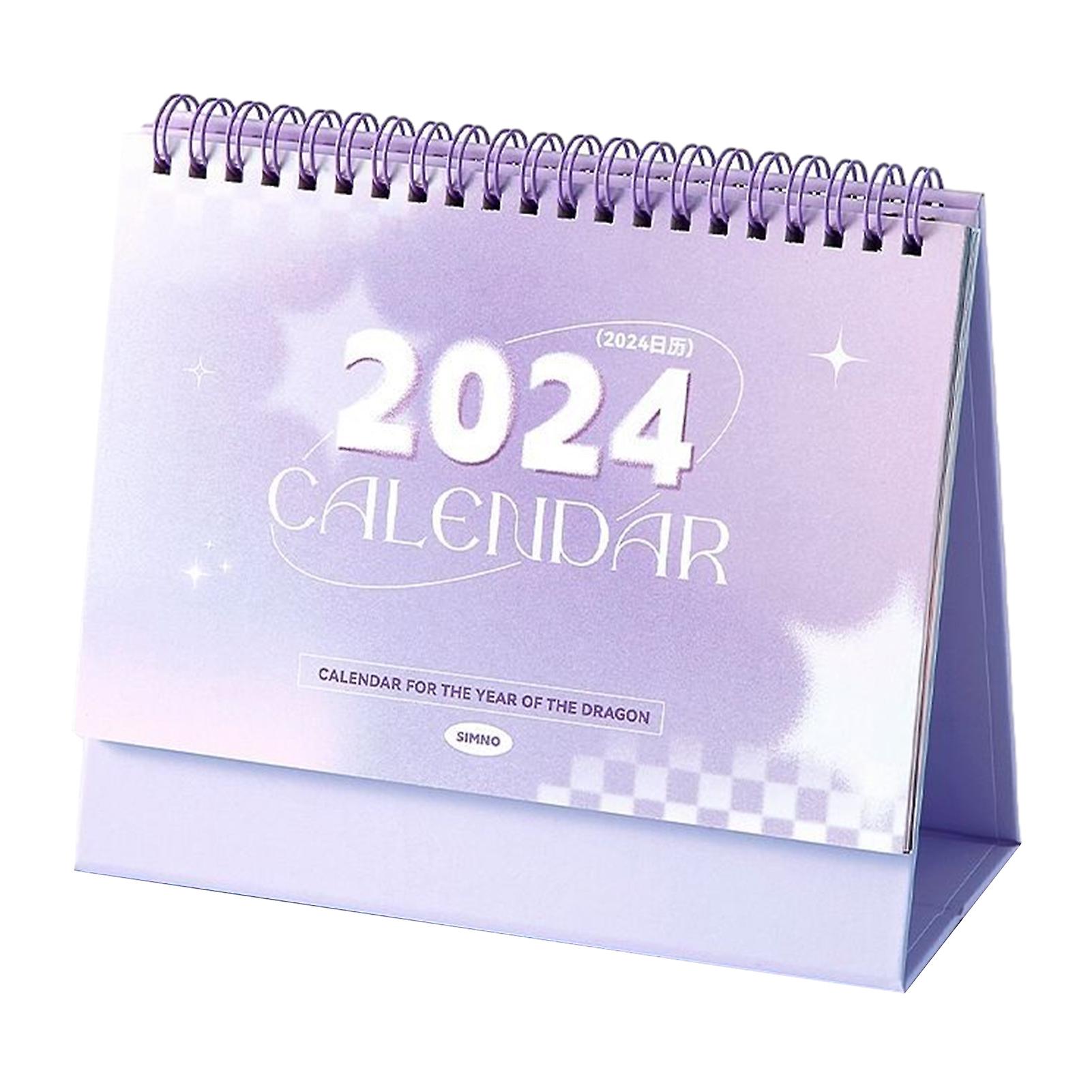 Fashionable Desktop Calendar for 2024 Personalized Tabletop Calendar for Home Study Office