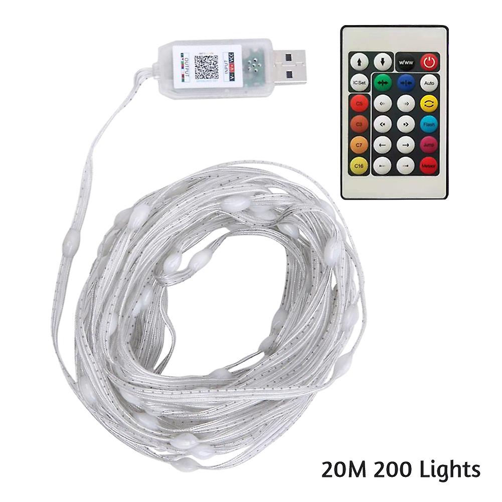 Bluetooth-Compatible Control Colorful Lights Waterproof Multi-Color Light String for Home Bedroom