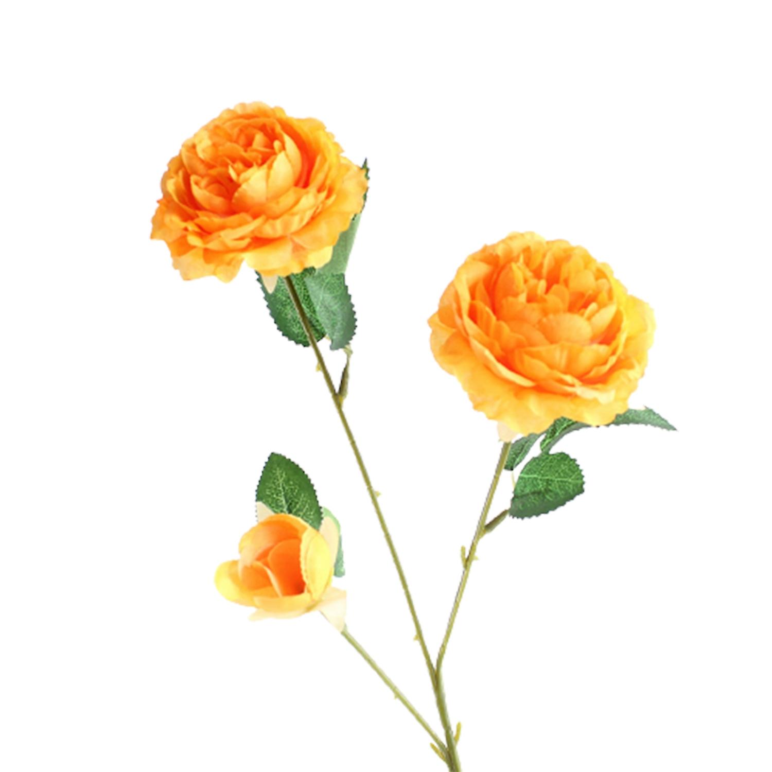 Artificial Flower Multi-use Bright-colored Faux Silk Flower Simulation Rose Display for Gifts
