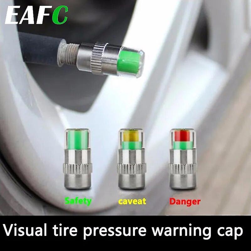 Tire Pressure Monitor Pressure Gauge Cap Sensor Indicator Alert Monitoring Valve Stem Cap Tools Kit 2.0/2.2/2.4 Bar 30/32/36 Psi