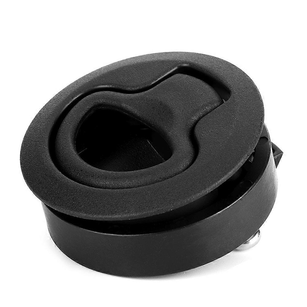 Black Round Flush Slam Latch Deck Hatch Pull Practical Boat Marine Hardware Accessory