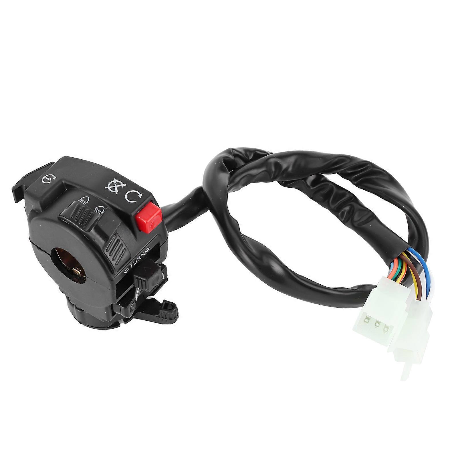 22mm Motorcycle Handlebar Switch Assembly: 6-Function Control for 200cc-250cc Bikes