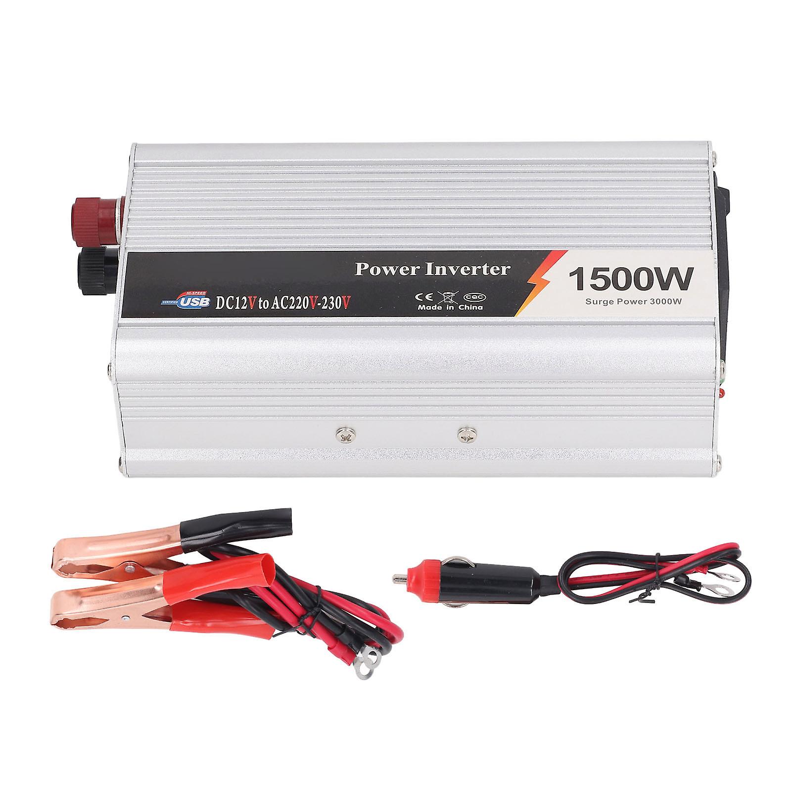 1500W Modified Sine Wave Inverter 3000W Peaking 5V USB Output Car Power Inverter DC12 to AC220‑230V