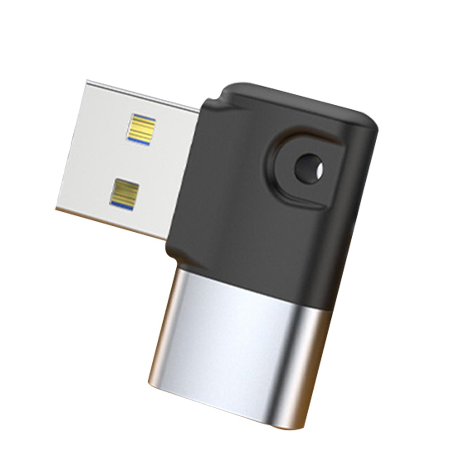 USB3.0 Type-C Converter Fast Charging Fashion Shell with Hanging Hole Lightweight Compatible 90 Degree Charging Adapter for Tablet