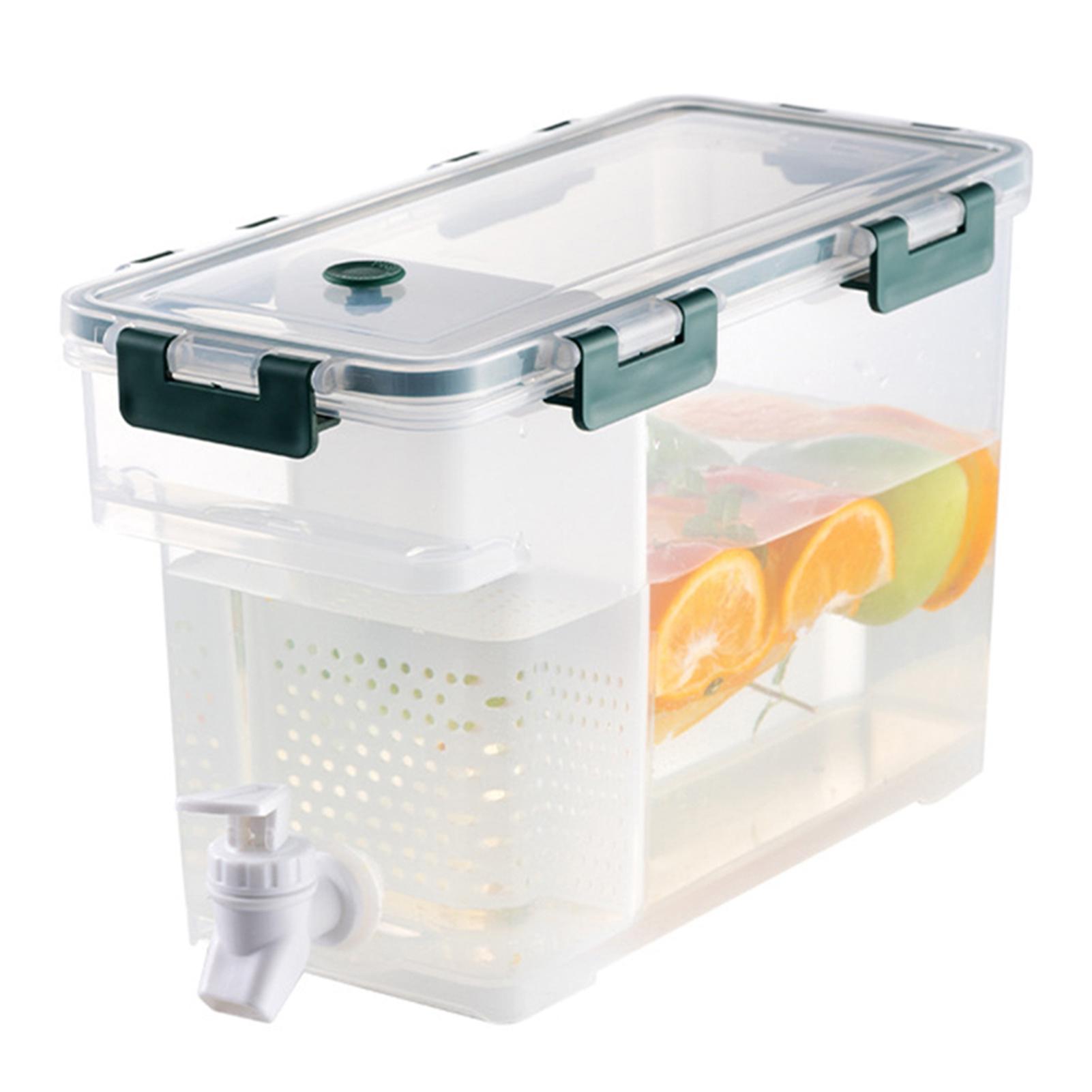 3.5L Cold Kettle with Tap Large Capacity Fruit Juice Dispenser in Refrigerator