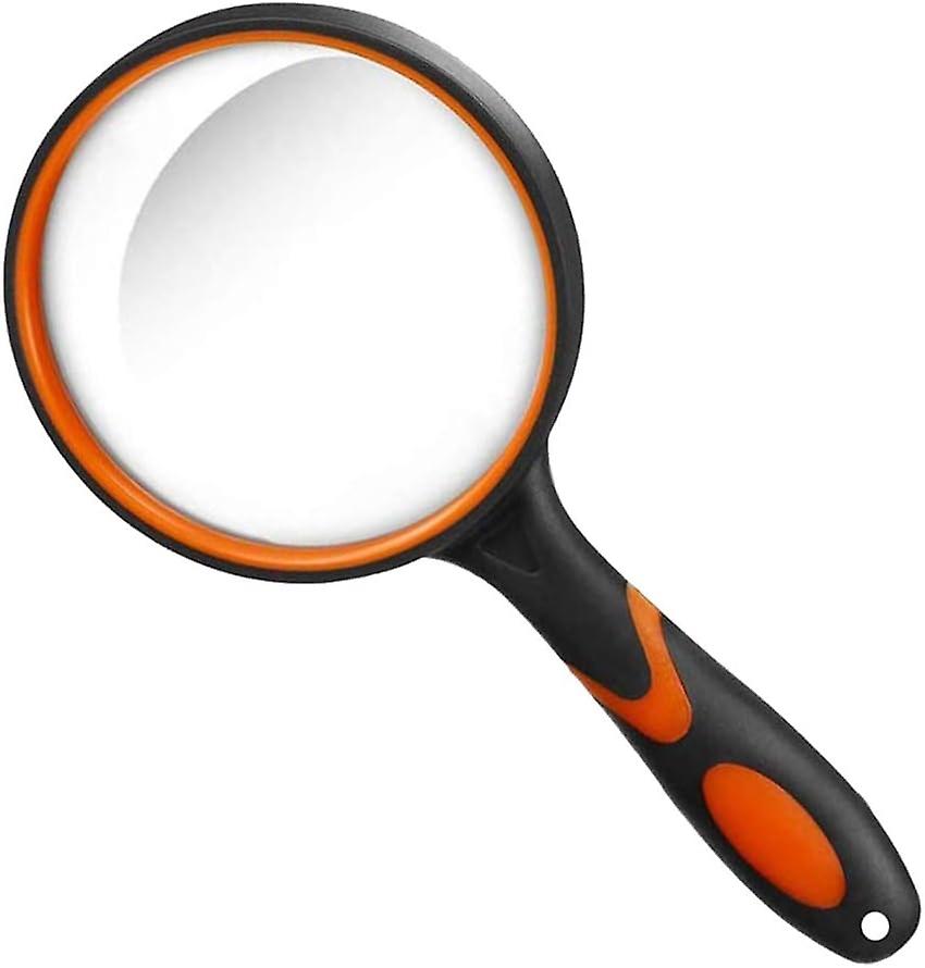 Large 10X Magnifying Glasses Reading Glasses Handheld Magnifier Coil Science Book Hobby Observation 