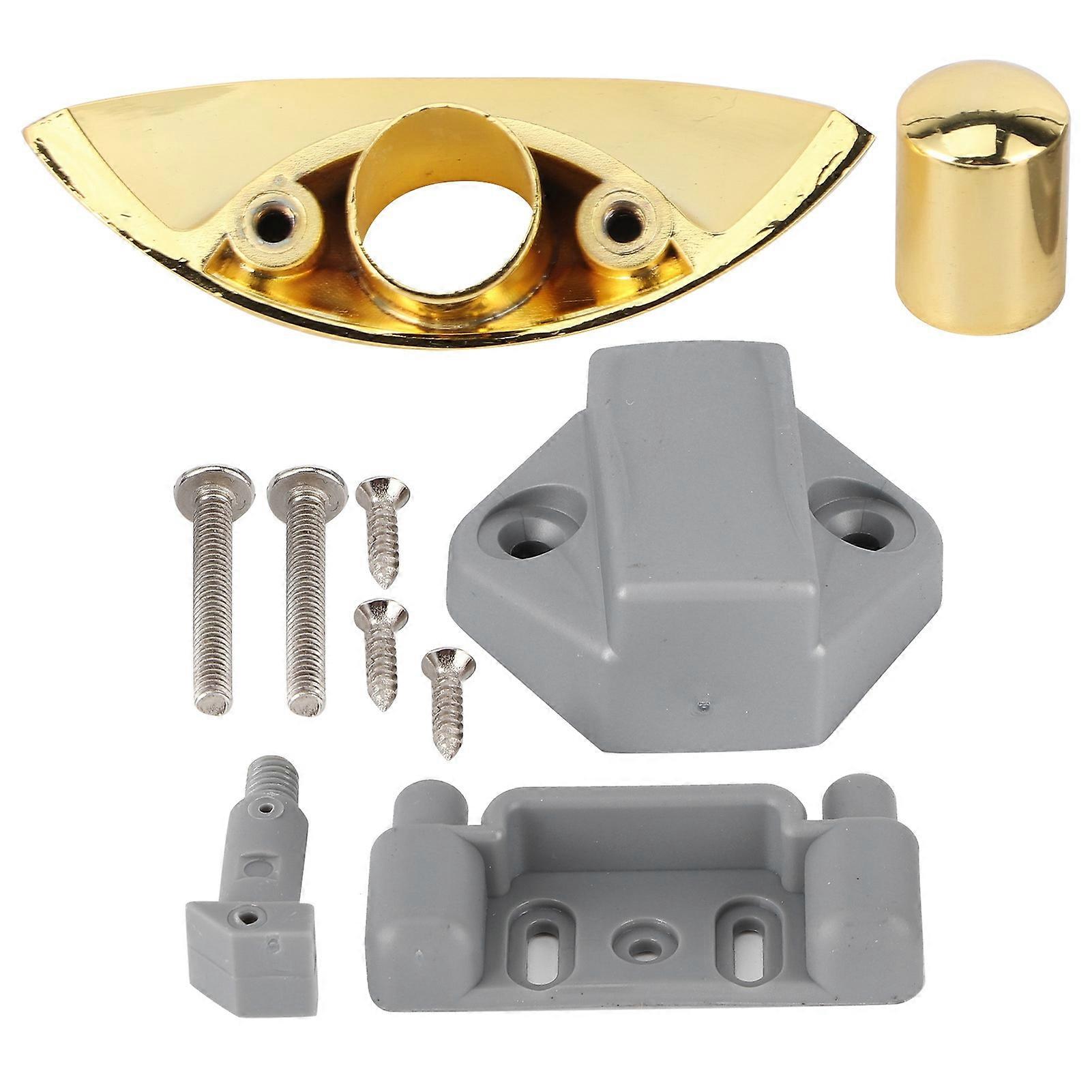 Drawer Button Lock Cabinet Door Push Locking for Marine Boad RV 12‑25mm Wooden Cabinet DoorGold