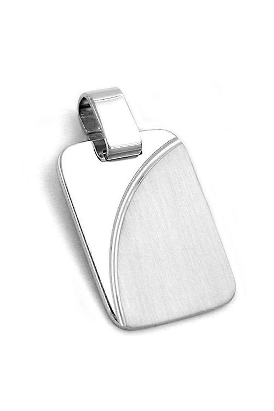 Pendant Rectangular Diamond Cut Silver 925 - Gl93097