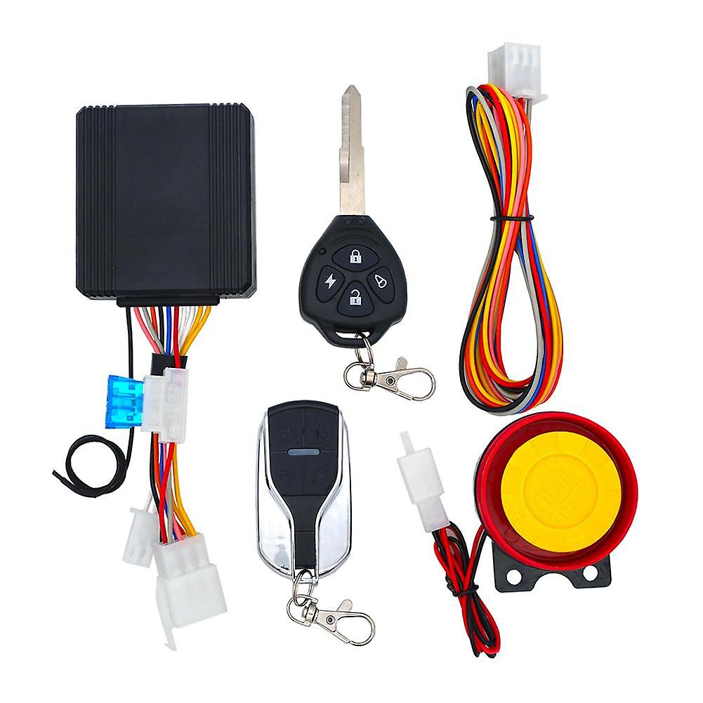 Universal Motorcycle Anti-Theft Alarm System Remote Start Stop Keyless 125dB Loud 100M Range Easy Install