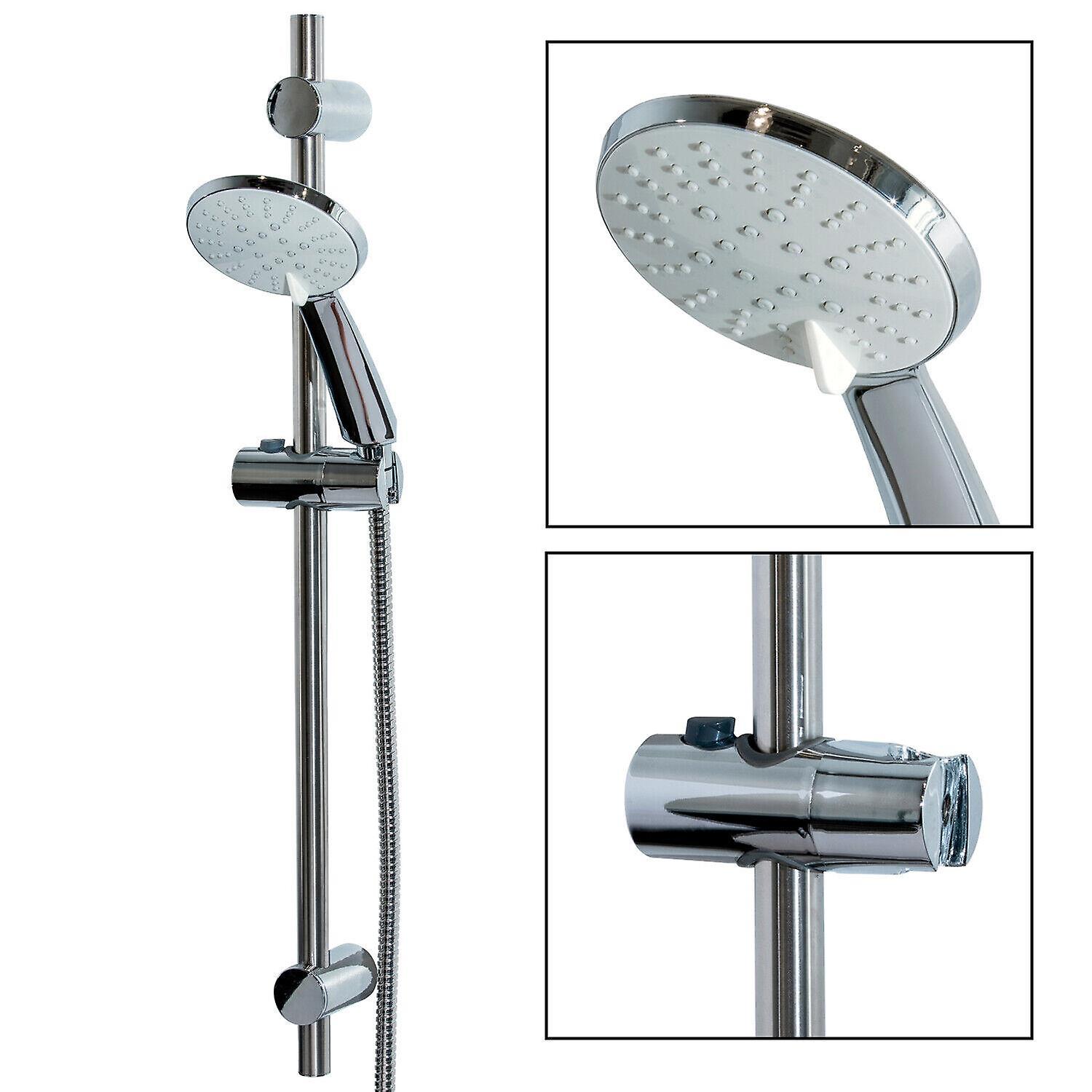 Activo Rail Kit 5 Function Shower Head Handset Rail Kit Chrome