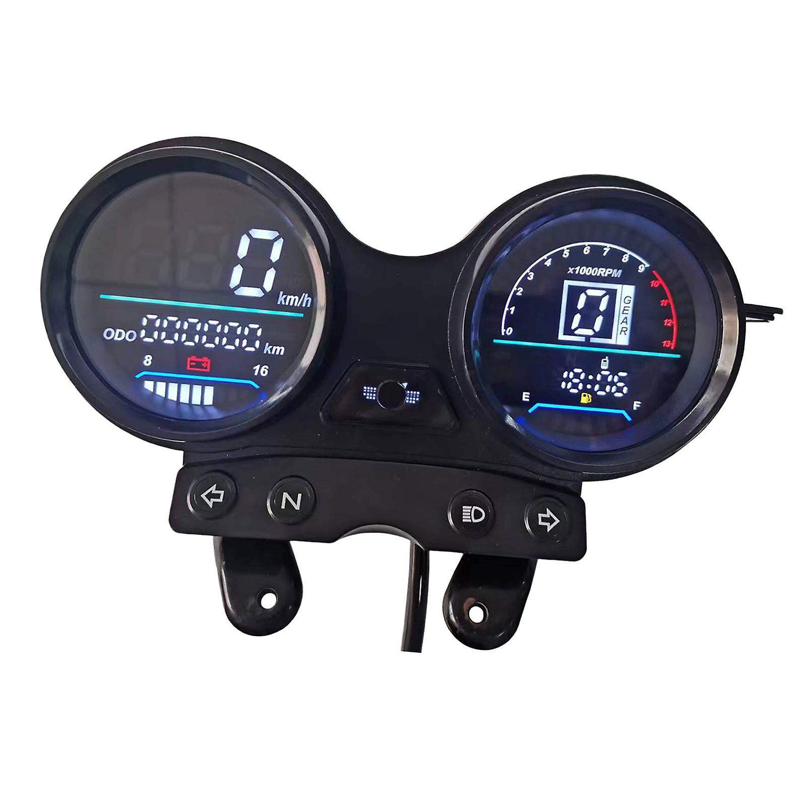 DC 12V Motorcycle Digital Odometer Speedometer for Yamaha Ybr 125 Digital Instrument Motorcycle Speedometer Fuel Gauge Oil Gauge