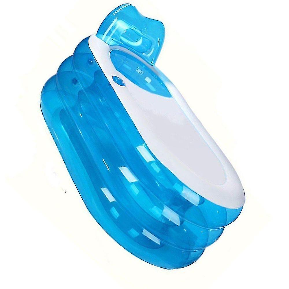Portable Folding Inflatable Bathtub ,145cm Spa Pool Suitabl (blue)