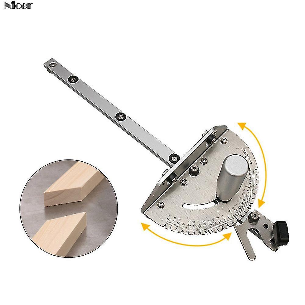 450Mm Woodworking Miter Gauge And Box Joint Jig Kit T-track Slot With Adjustable Flip Stop For Router Table Bandsaws
