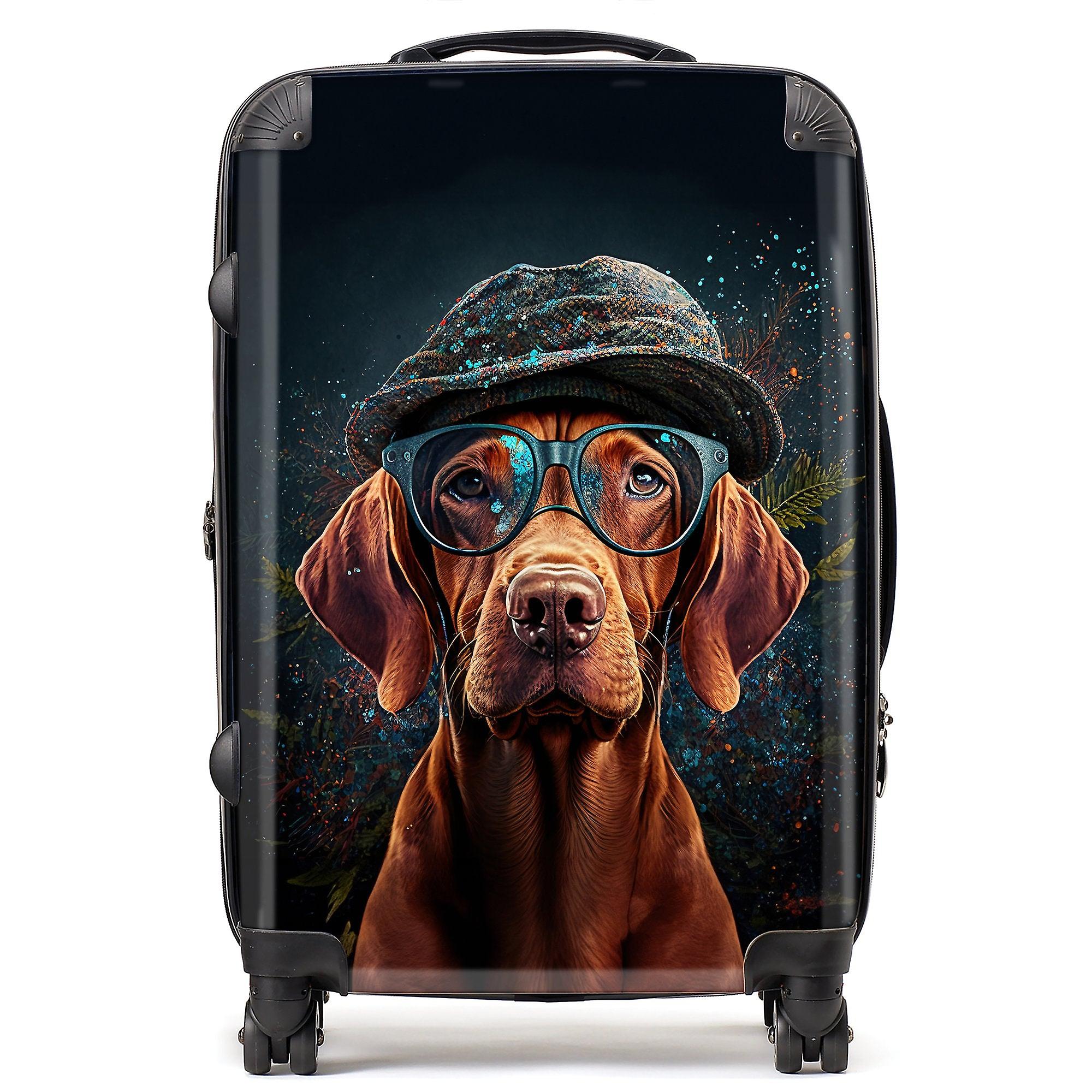 Hungarian Vizsla Dog Splashart Suitcase