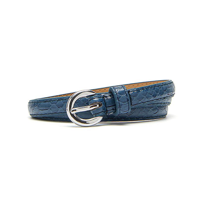 Women Belts 2022 Silver Buckle All-match Decorative Small Belt Snake Pattern Candy Color Student Youth Thin Belt