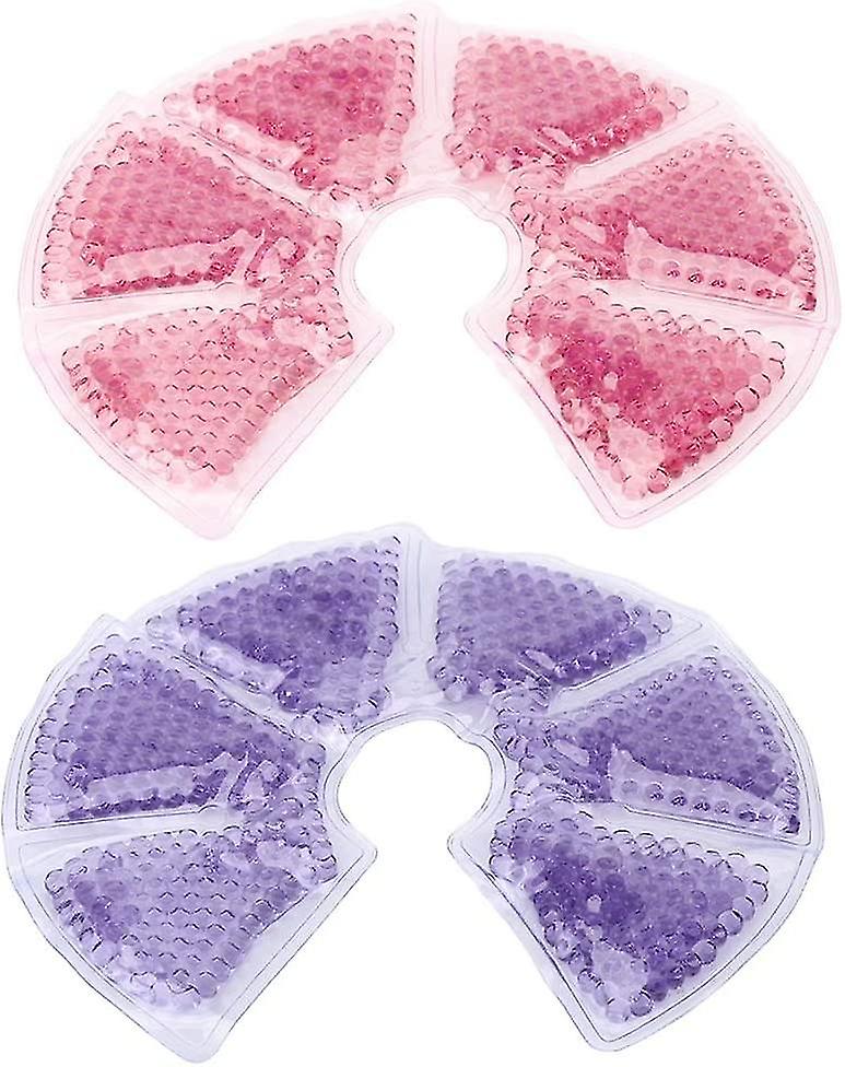 Breast Pads Gel Bead Ice Pack Reusable Hot/cold Nursing Pad Breastfeeding Relief Set For Nursing Mothers To Decrease Engorgement Encourage Let-down An