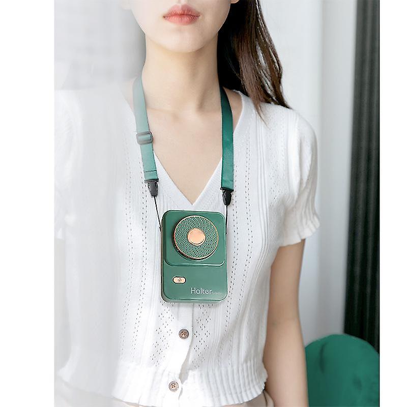 Mini Fan Hanging Neck Portable Leafless Usb Charging Desktop Convenient Lazy Outdoor