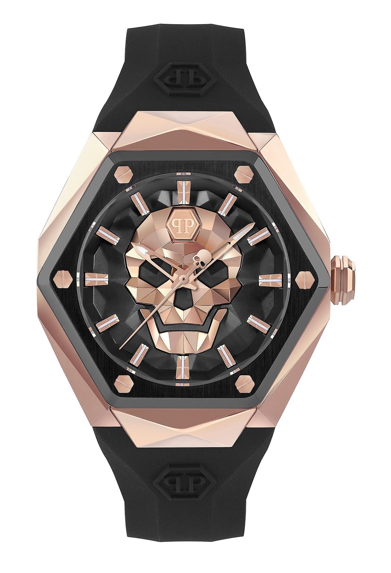 Philipp Plein Men's Watch Analog Quartz THE $KULL SPIKES PWPWA0124 Silicone