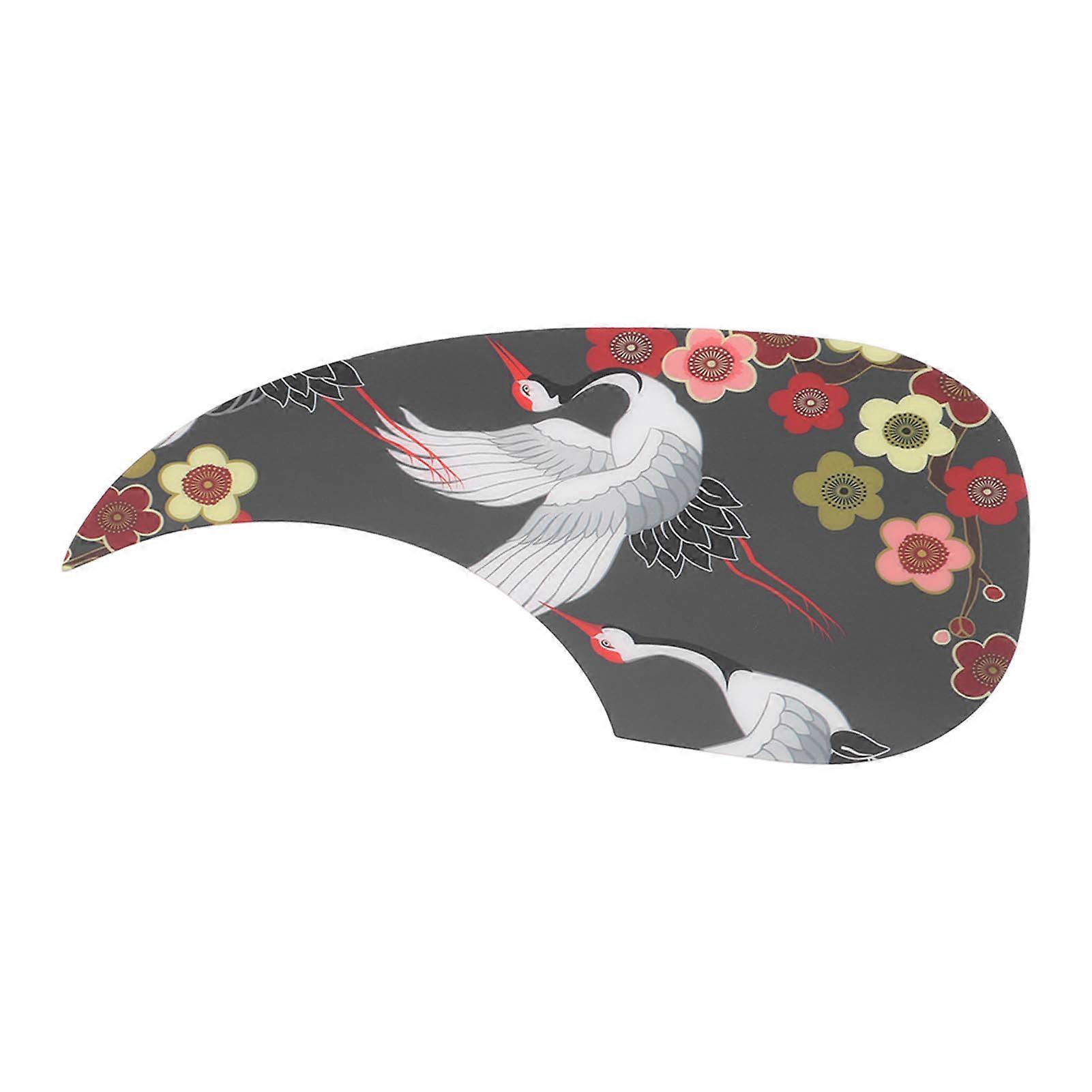 Acoustic Guitar Pickguard Crane Pattern Drop Shape Pick Guard Plate PVC for Protection 