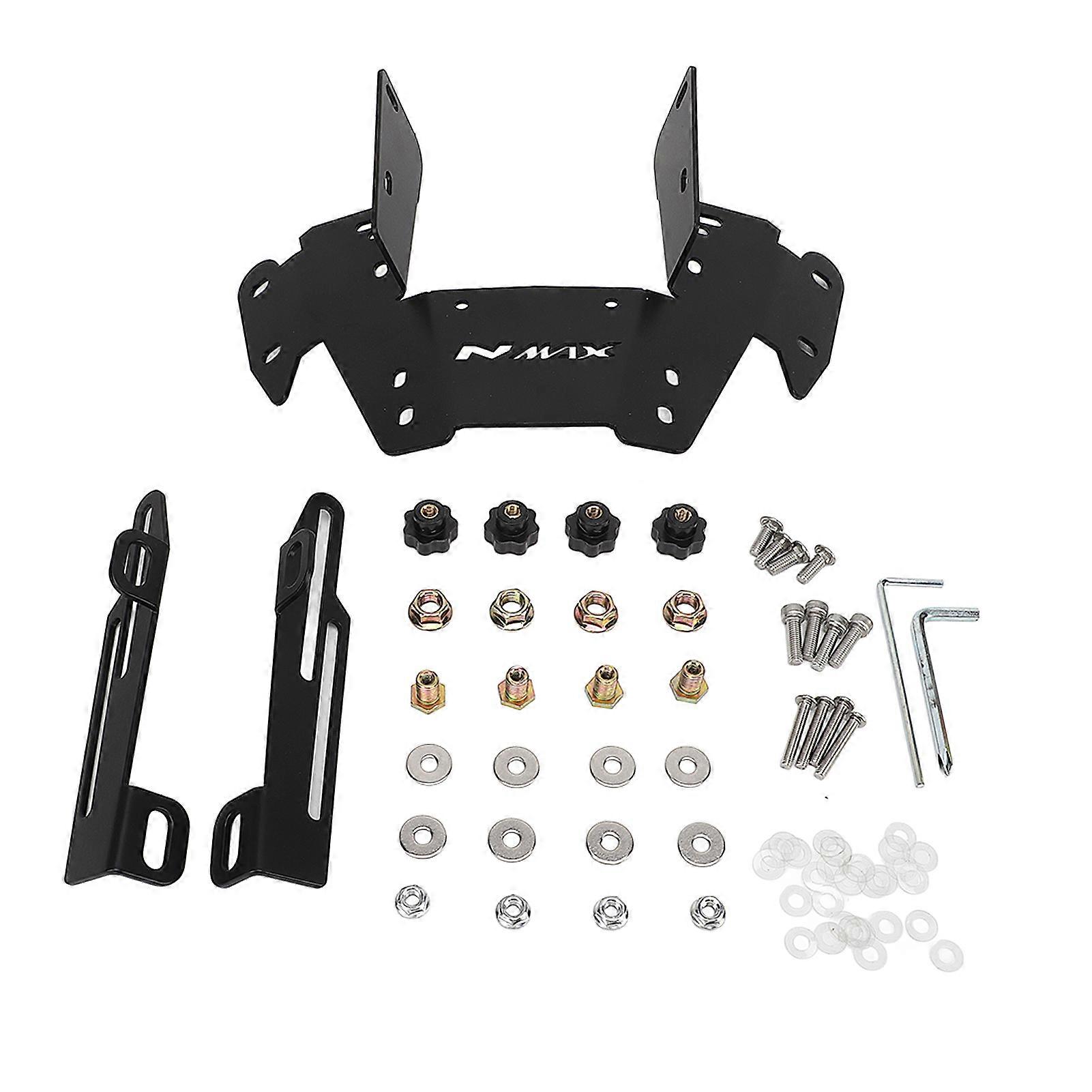 3PCS Motorcycle Windshield Bracket Adjustable Black Strong Stability Replacement for Nmax 155 20202022 E2U011