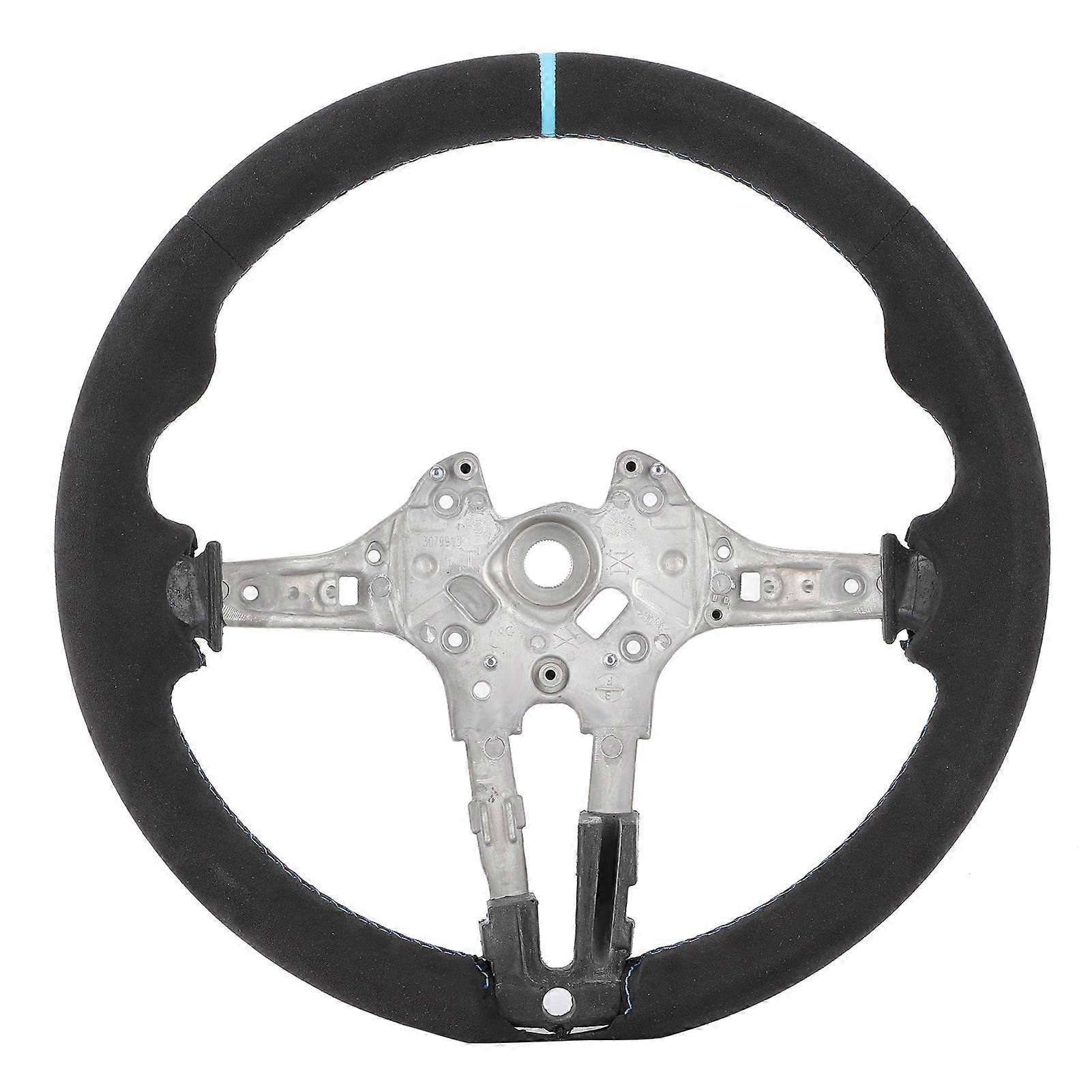 Upgrade for M Performance Full Suede Steering Wheel Blue Stripe Fit for F20 F22 F30 F32 M2 M3 M4 E2U611